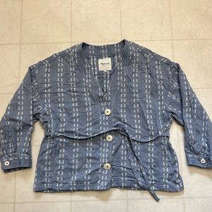 Madewell Floral Jaquard Tie-waist Jacket size XL